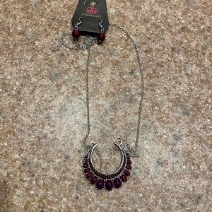 Paparazzi necklace and earrings